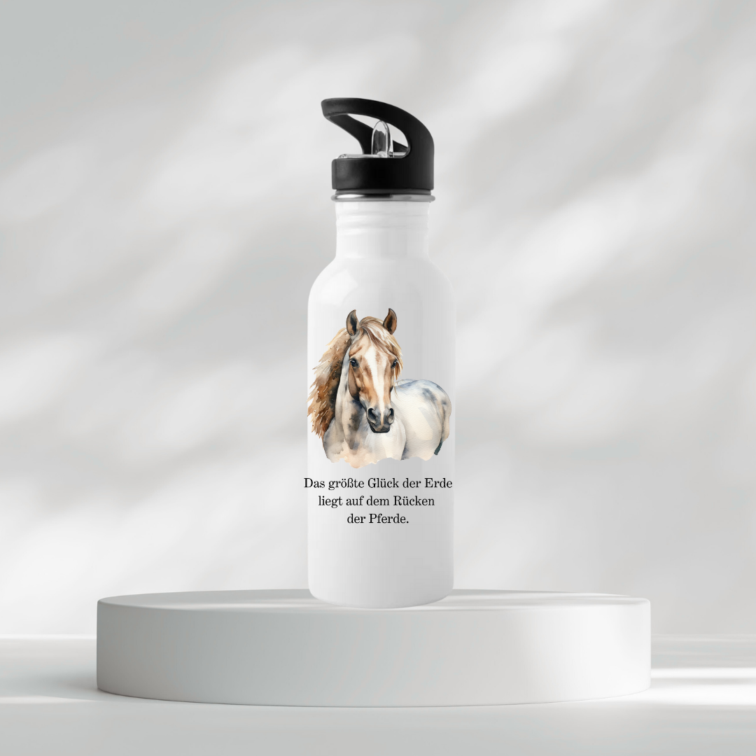 Thermoflasche - Das größte Glück der Erde liegt auf den Rücken der Pferde