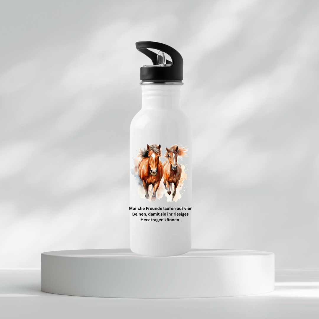 Thermoflasche - Manche Menschen laufen auf vier Beinen, damit sie ihr großes Herz tragen können