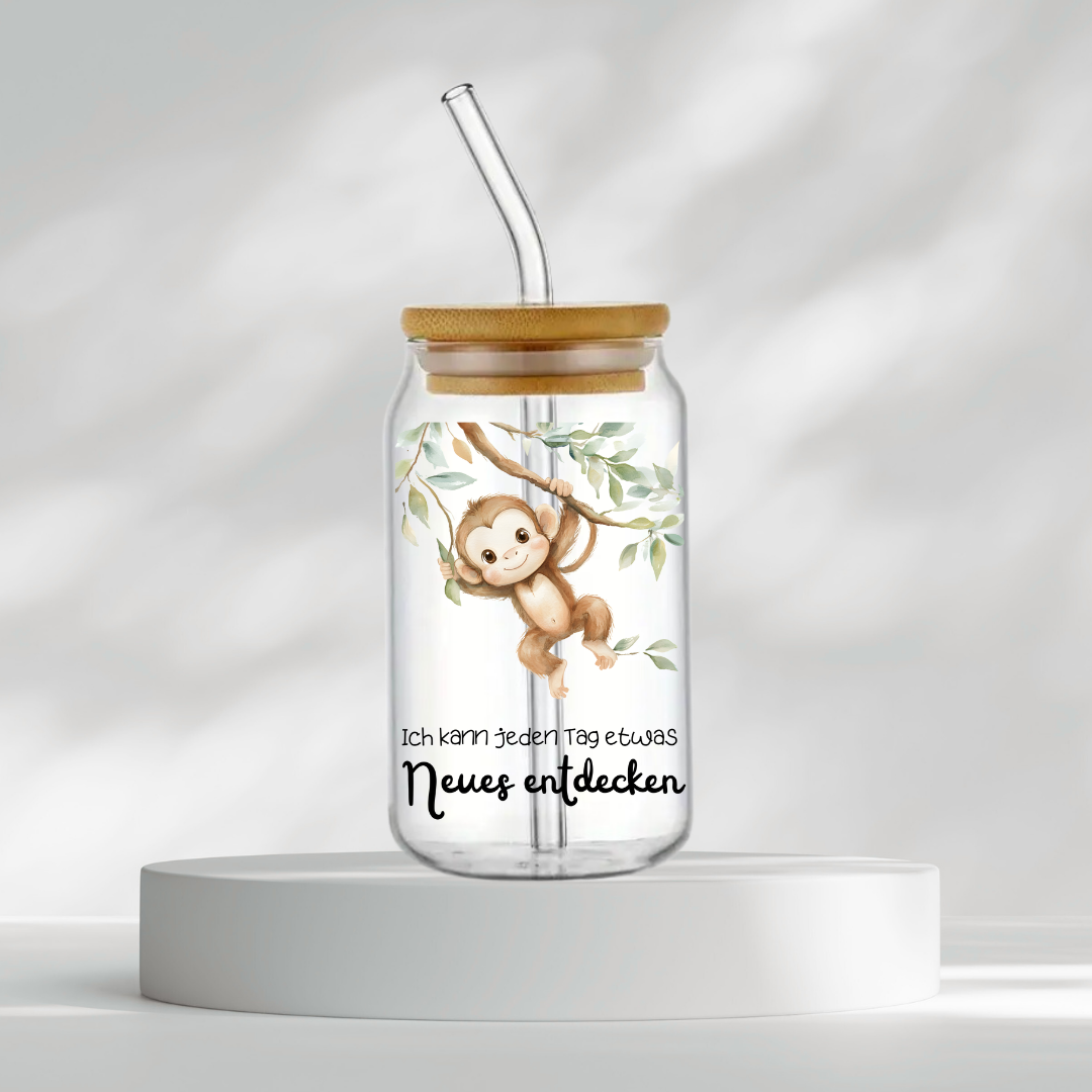 Trinkglas "Ich kann jeden Tag etwas Neues entdecken"