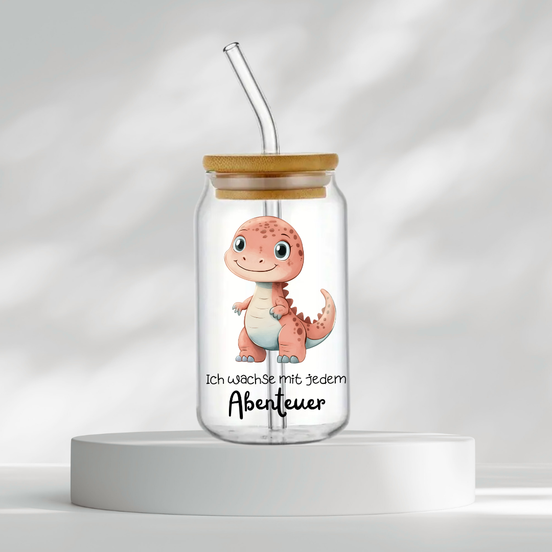 Trinkglas "Ich wachse mit jedem Abenteuer"