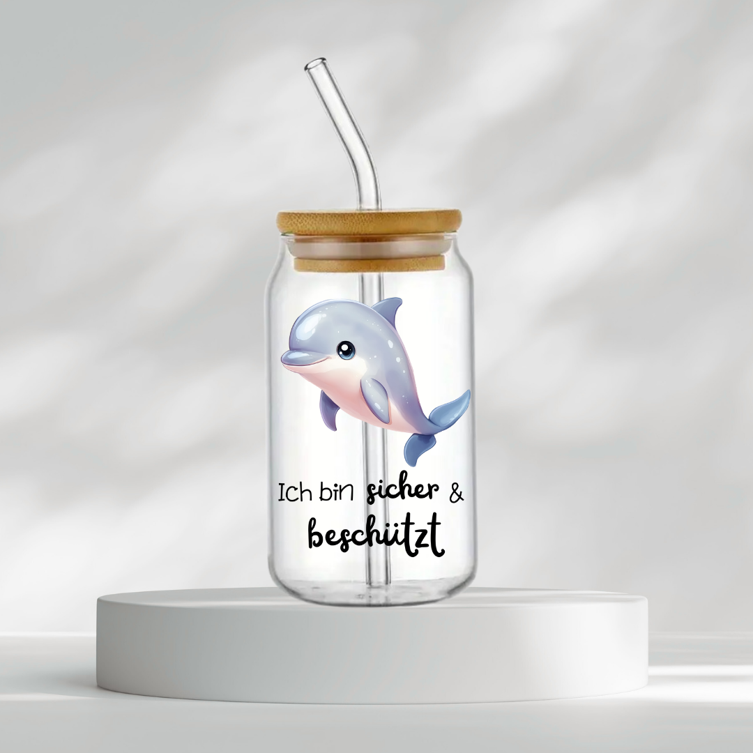 Trinkglas "Ich bin sicher & beschützt"