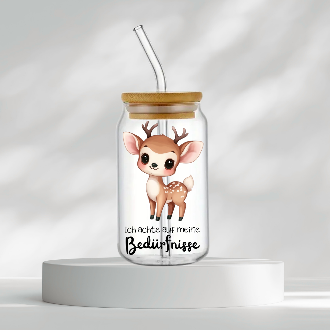 Trinkglas "Ich achte auf meine Bedürfnisse"