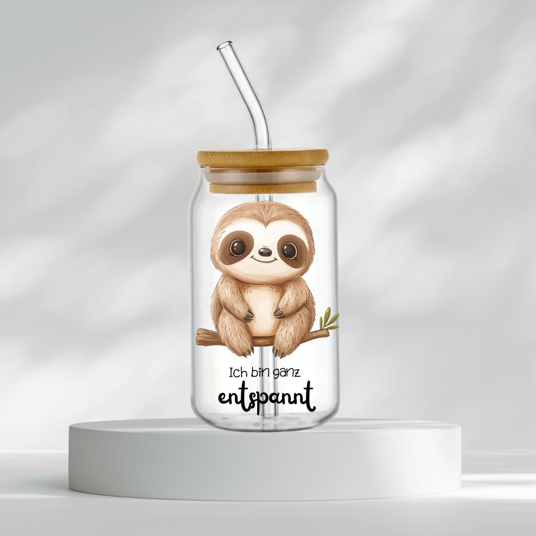 Trinkglas "Ich bin ganz entspannt"