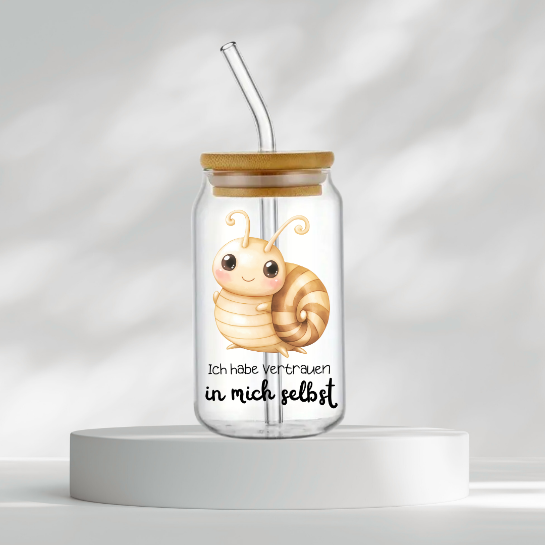 Trinkglas "Ich habe Vertrauen in mich selbst"