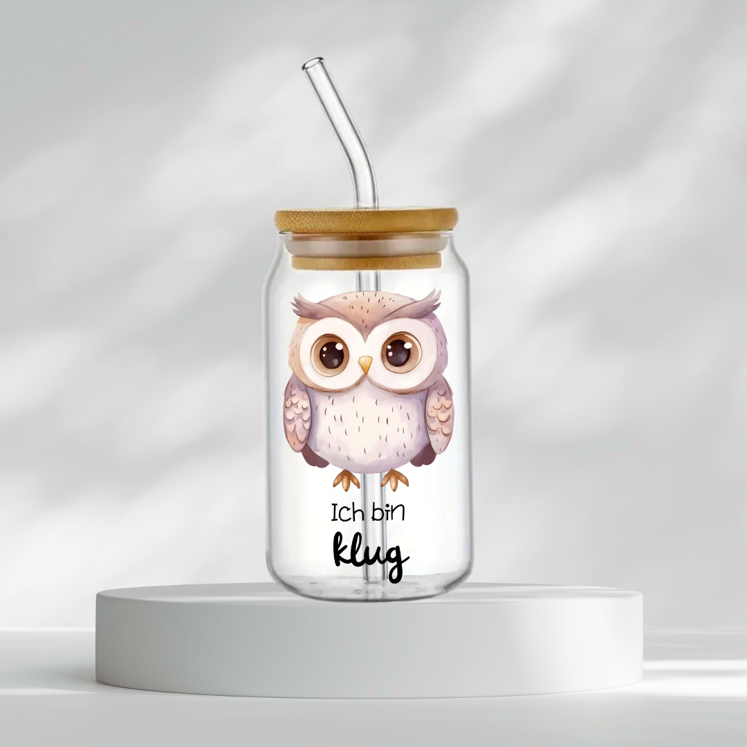 Trinkglas "Ich bin klug"