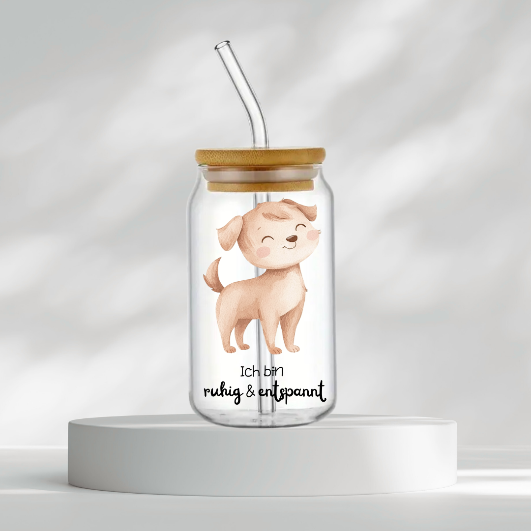 Trinkglas "Ich bin ruhig & entspannt"