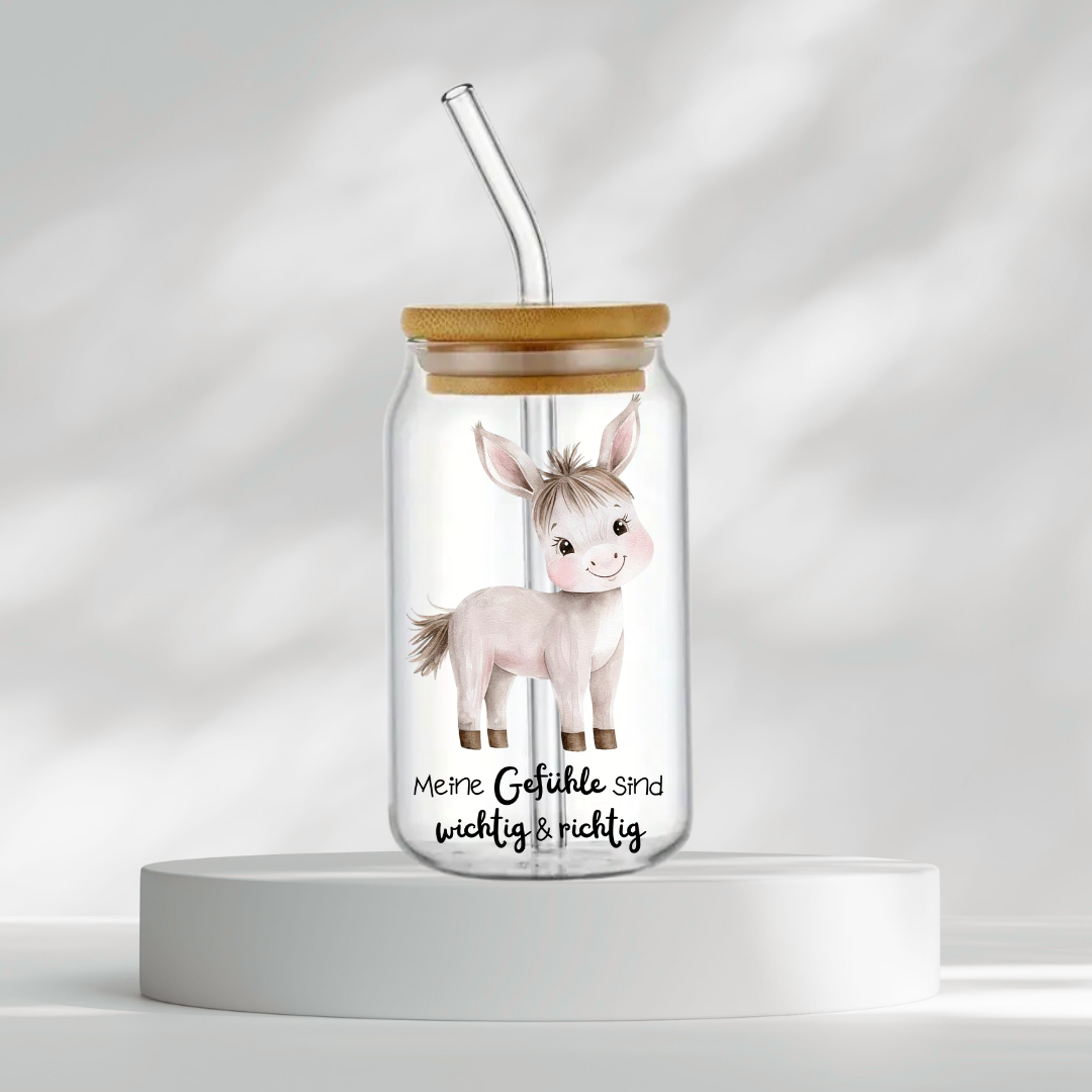 Trinkglas "Meine Gefühle sind wichtig & richtig"