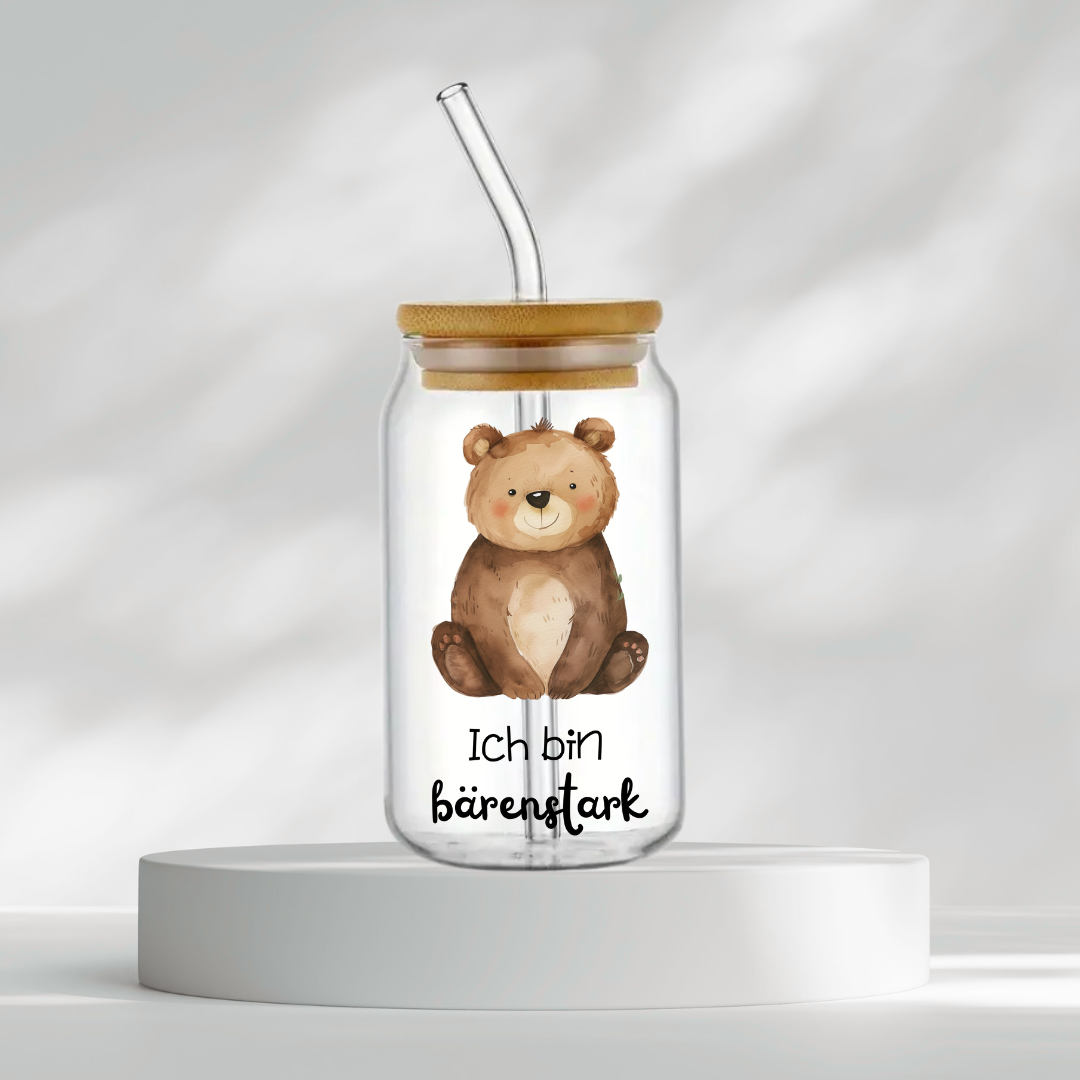 Trinkglas "Ich bin bärenstark"