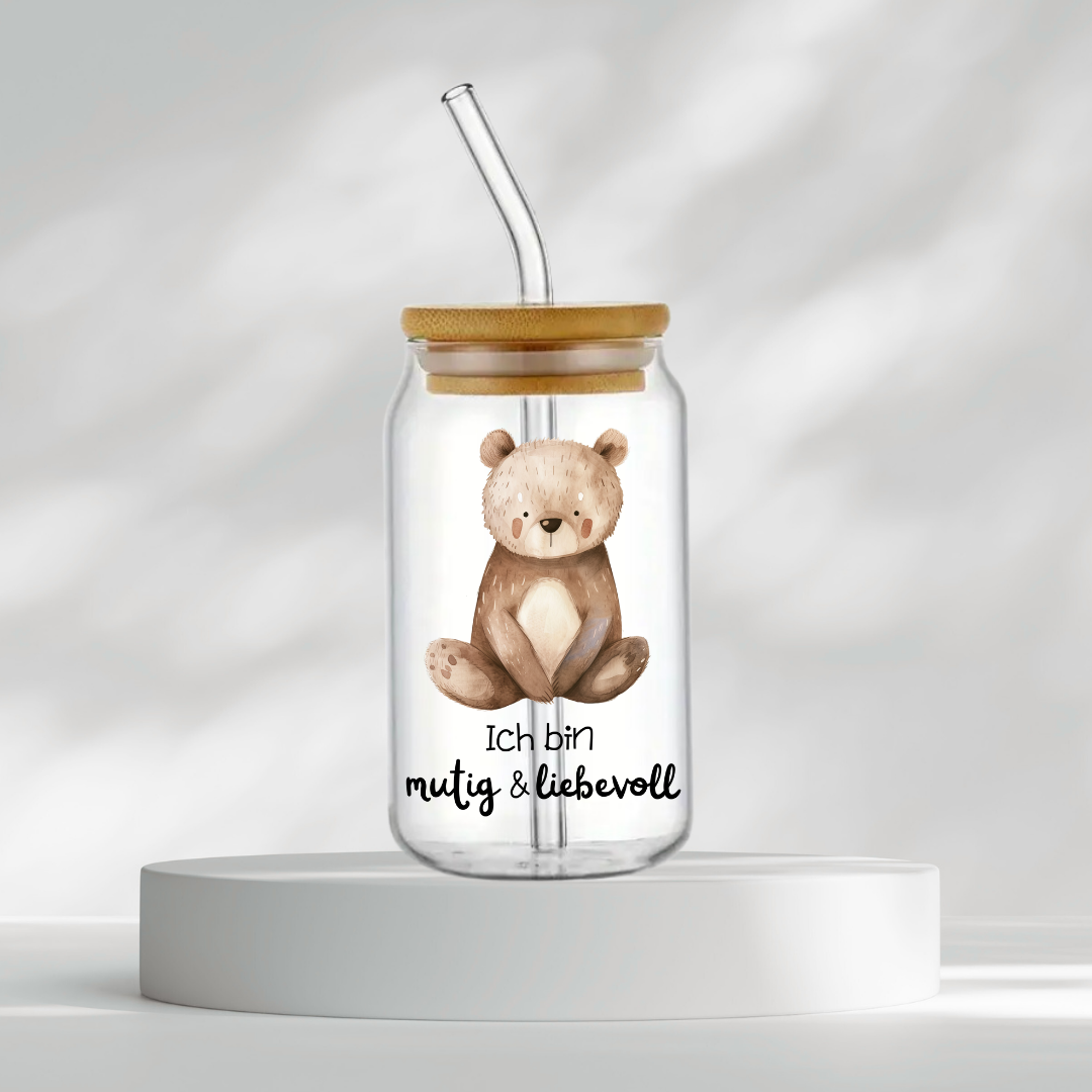 Trinkglas "Ich bin mutig & liebevoll"