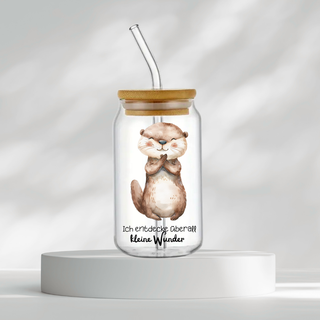 Trinkglas "Ich entdecke überall kleine Wunder"