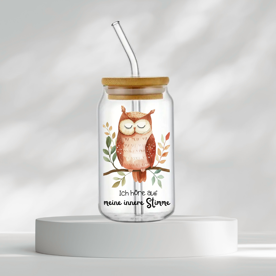 Trinkglas "Ich höre auf meine innere Stimme"