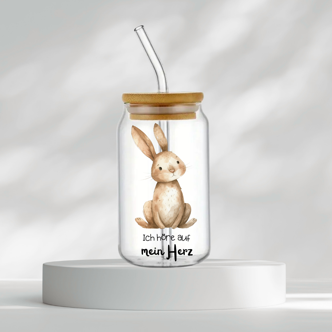 Trinkglas "Ich höre auf mein Herz"