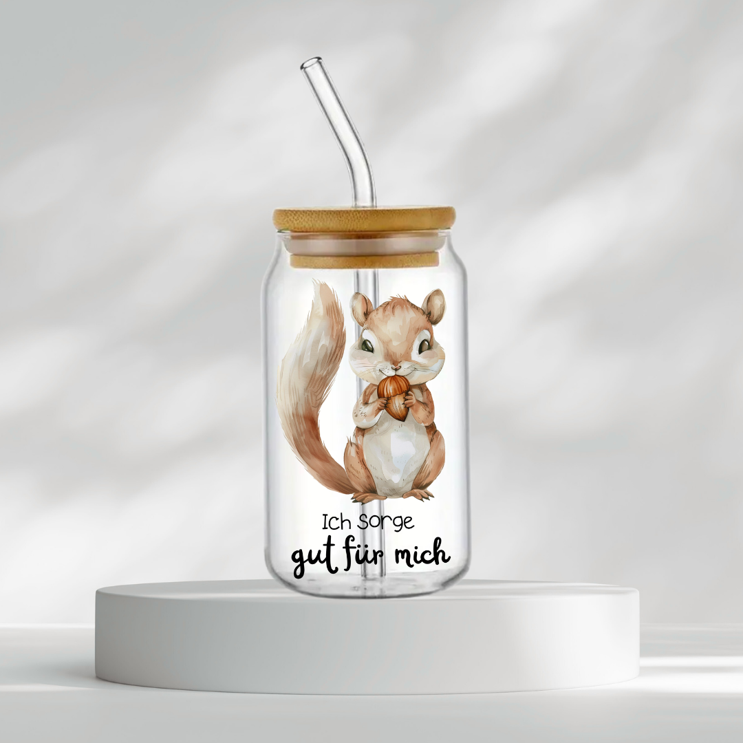 Trinkglas "Ich sorge gut für mich"