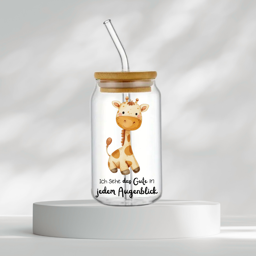 Trinkglas "Ich sehe das Gute in jedem Augenblick"