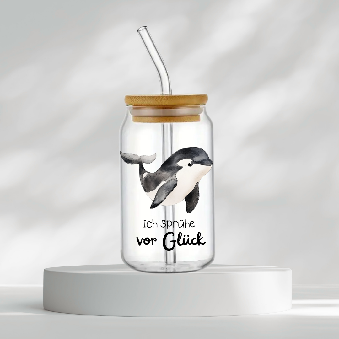 Trinkglas "Ich sprühe vor Glück"