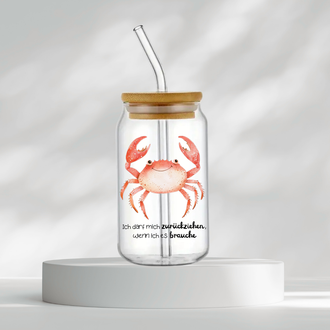 Trinkglas "Ich darf mich zurückziehen, wenn ich es brauche"