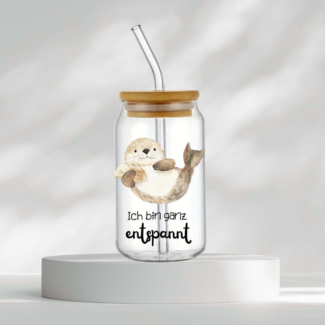 Trinkglas "Ich bin ganz entspannt"