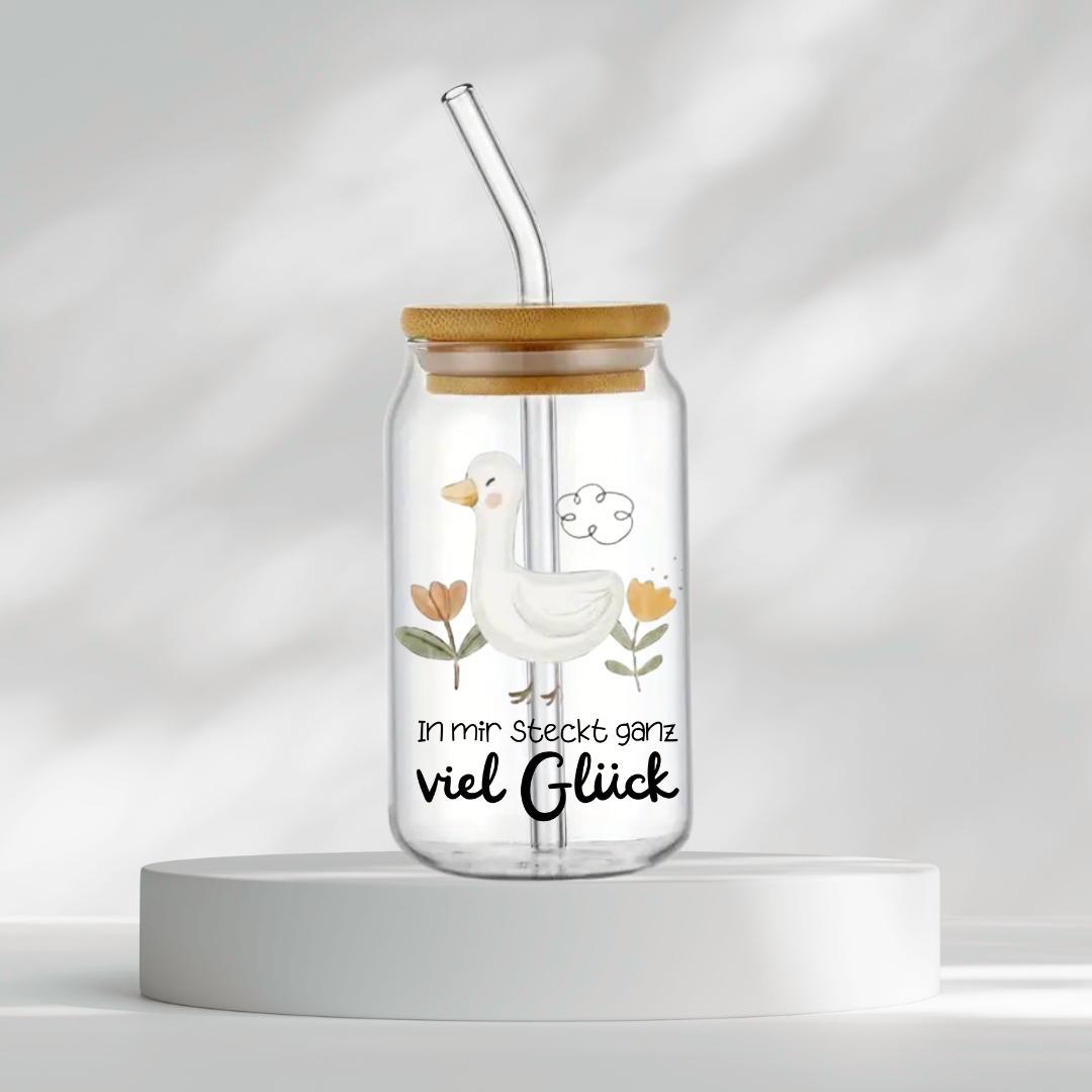 Trinkglas "In mir steckt ganz viel Glück"