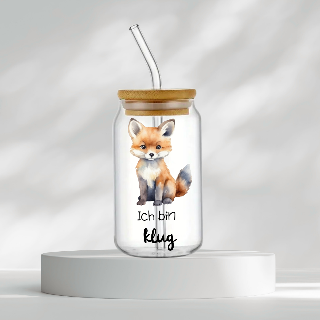 Trinkglas "Ich bin klug"