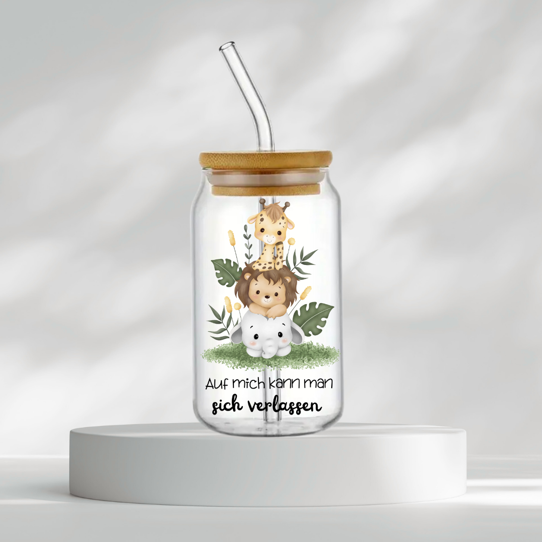 Trinkglas "Auf mich kann man sich verlassen"