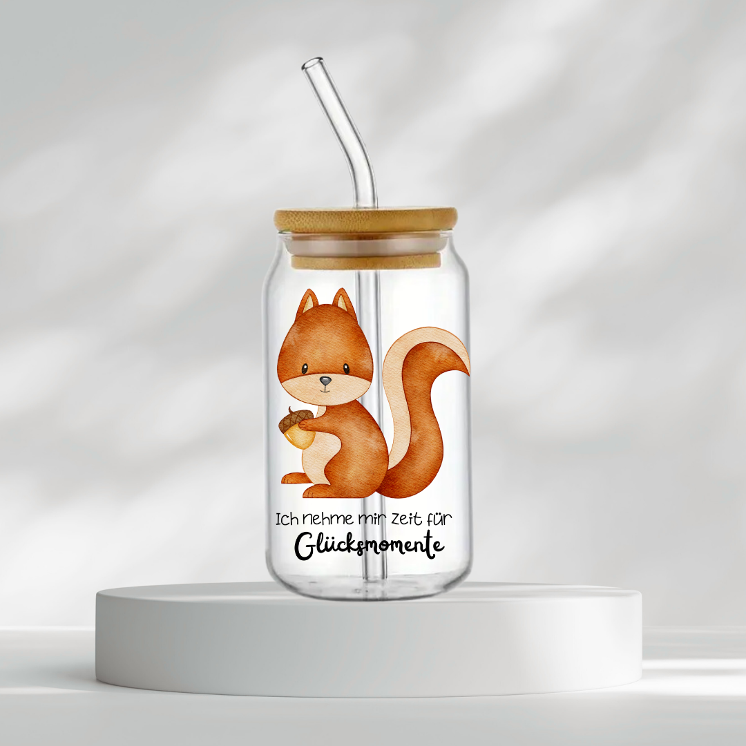 Trinkglas "Ich nehme mir Zeit für Glücksmomente"