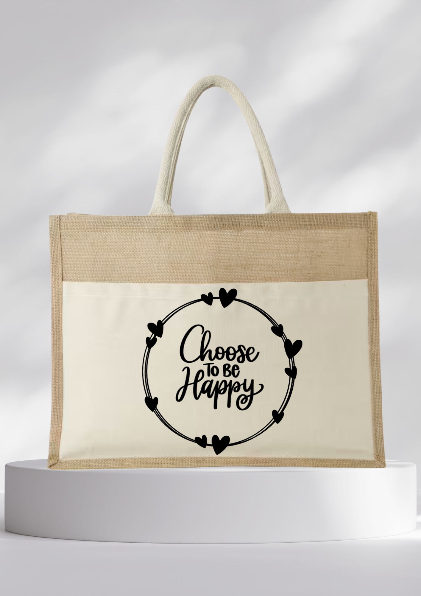 Jutetasche - Choose to be happy