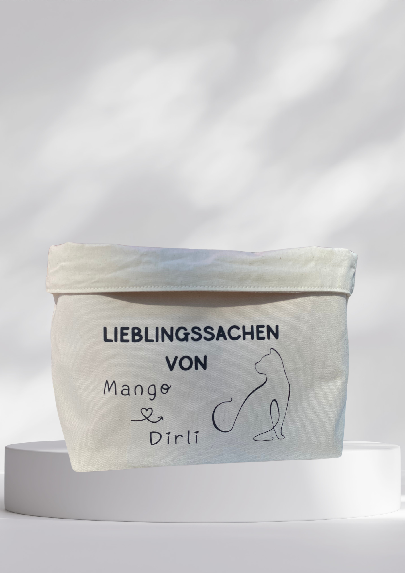 Körbchen - Lieblingssachen + Katzenmotiv