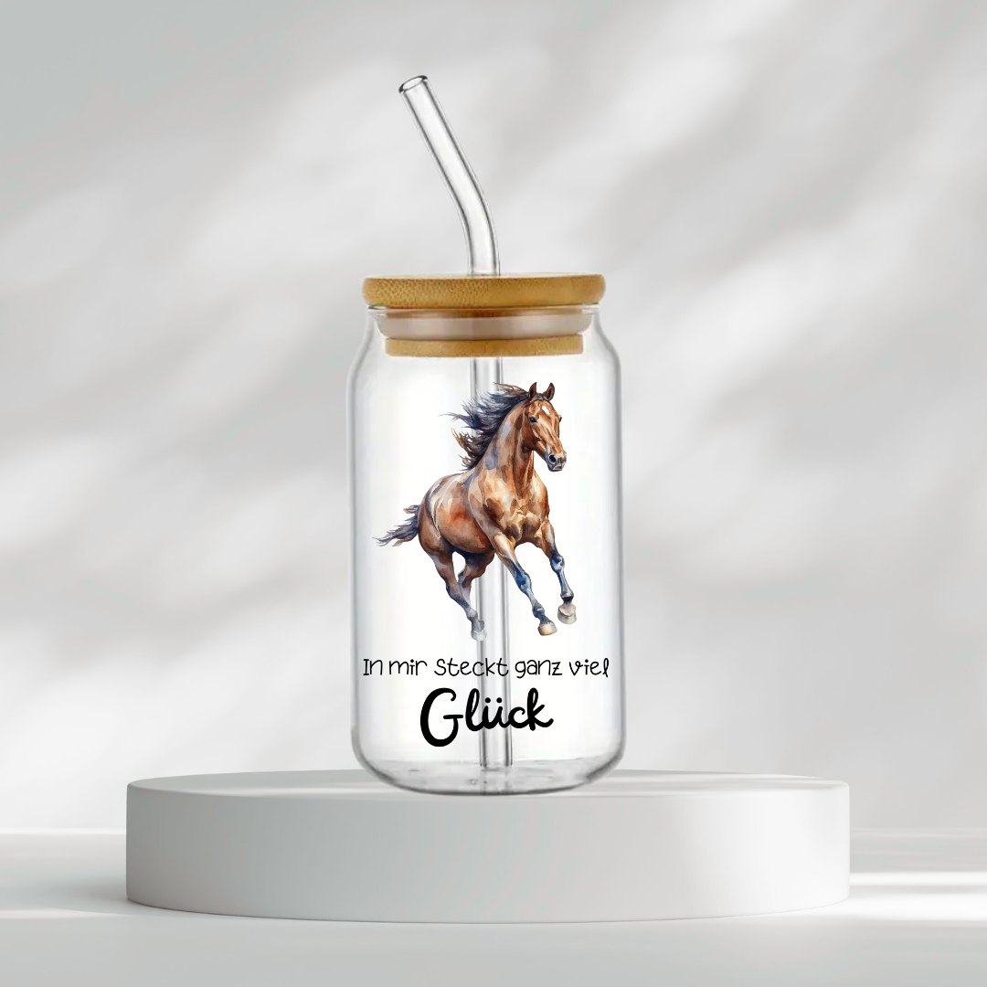 Trinkglas "In mir steckt ganz viel Glück"