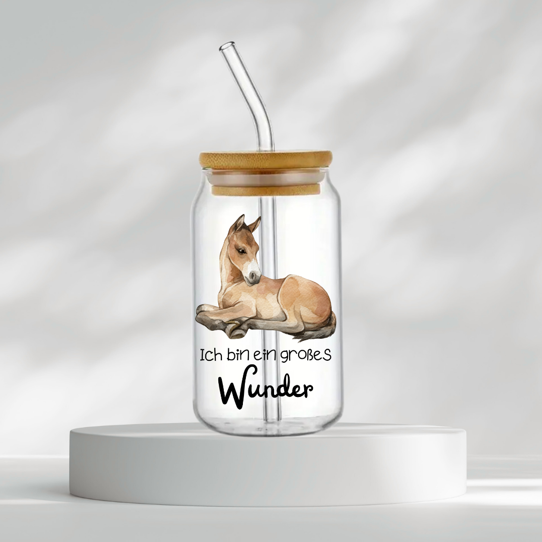 Trinkglas "Ich bin ein großes Wunder"