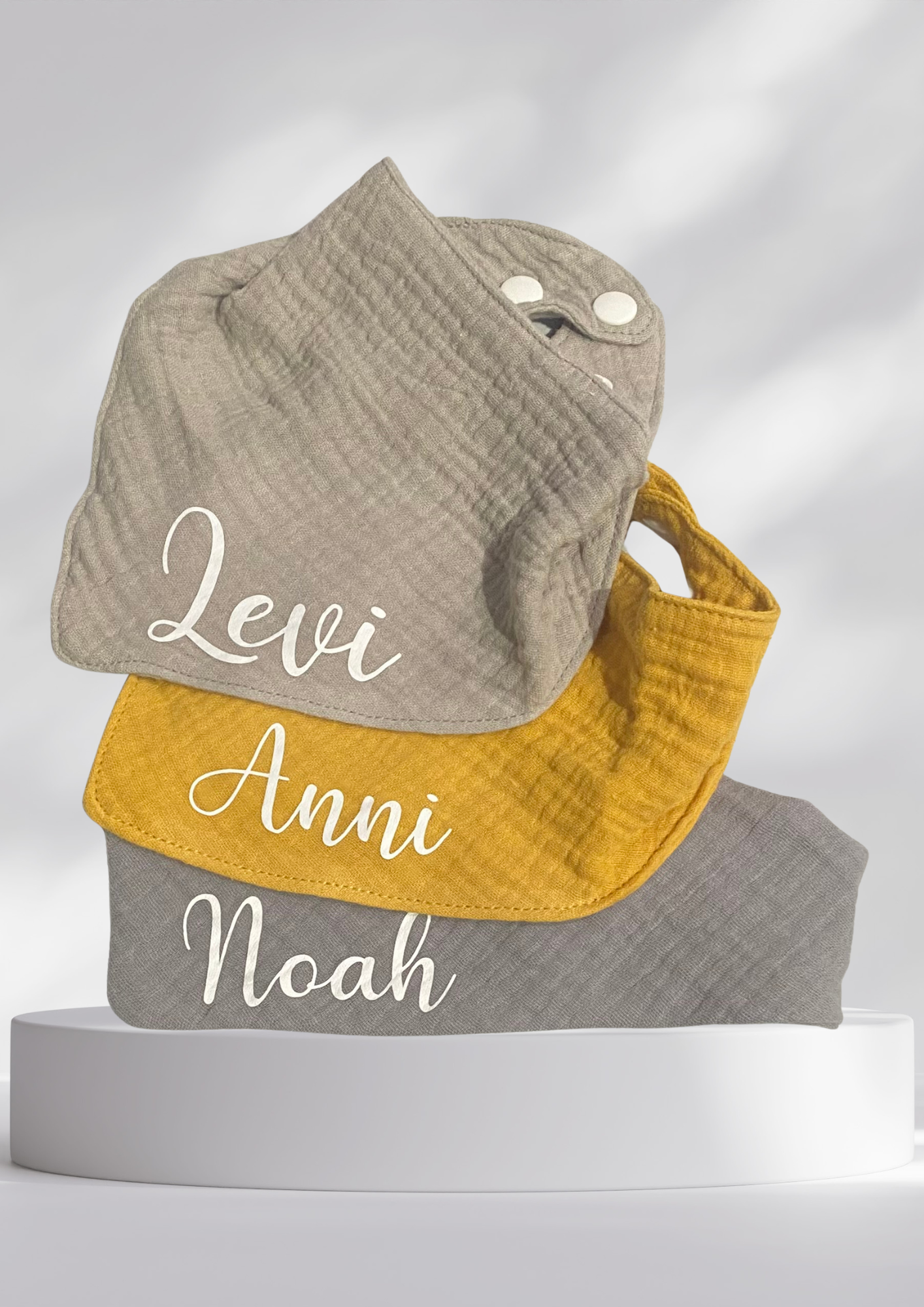 Musselin Halstuch mit Name