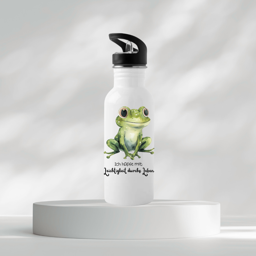 Thermoflasche - Ich hüpfe mit Leichtigkeit durchs Leben