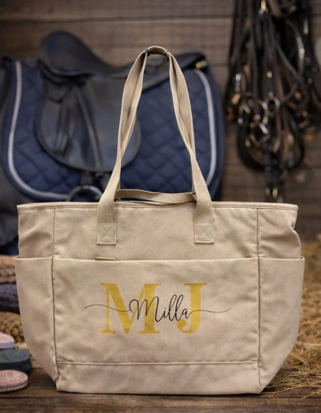 Stalltasche Initial mit Name