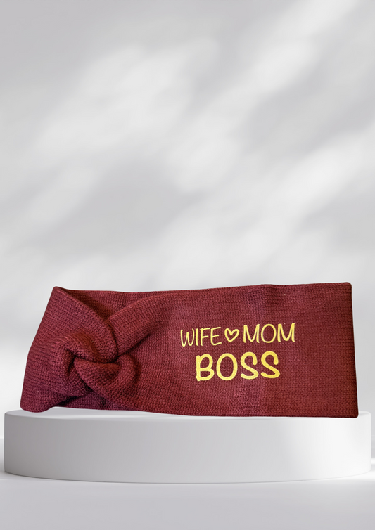 Stirnband mit Twist Knit - WIFE-MOM-BOSS