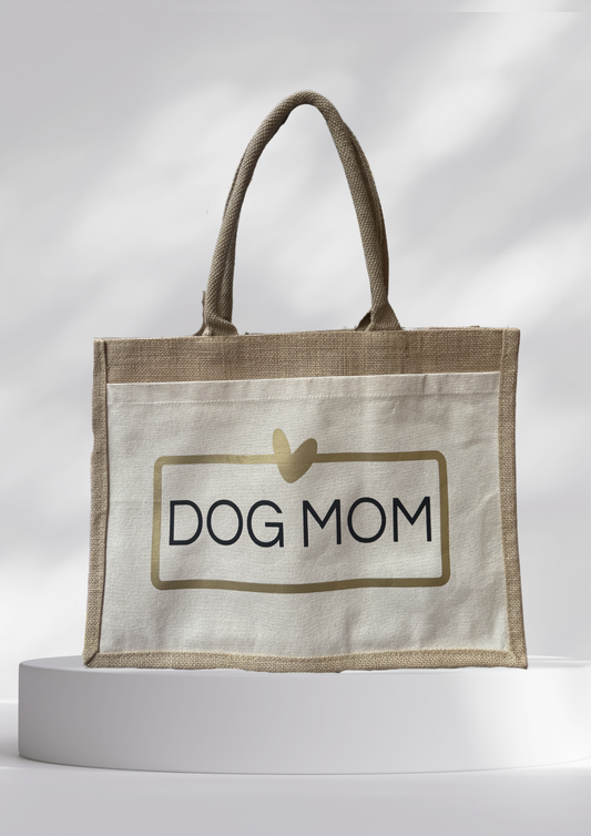 Jutetasche- DOG MOM Variante 1