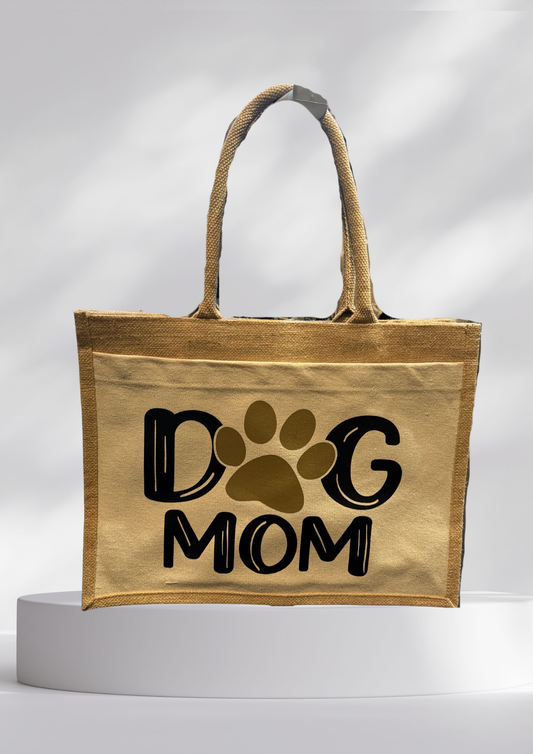 Jutetasche- DOG MOM Variante 2