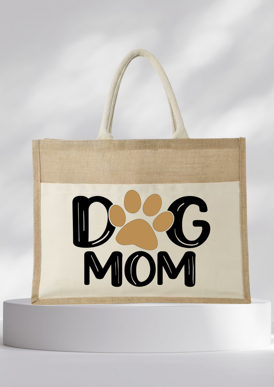 Jutetasche- DOG MOM Variante 2