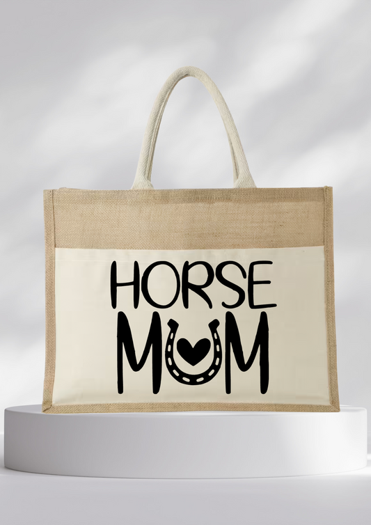 Jutetasche- Horse Mom
