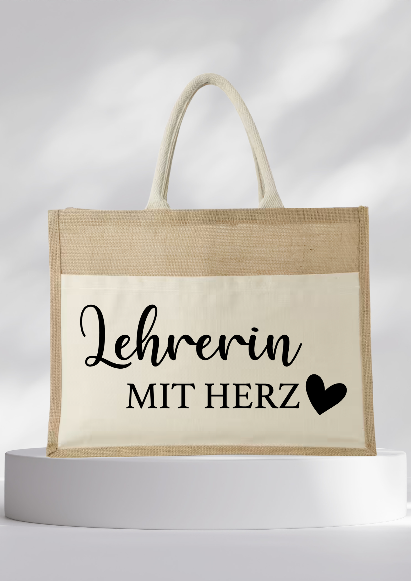 Jutetasche- LEHRERIN MIT HERZ