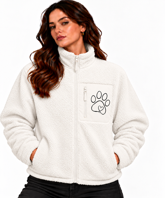 Teddy Sherpajacke "Hundepfote"