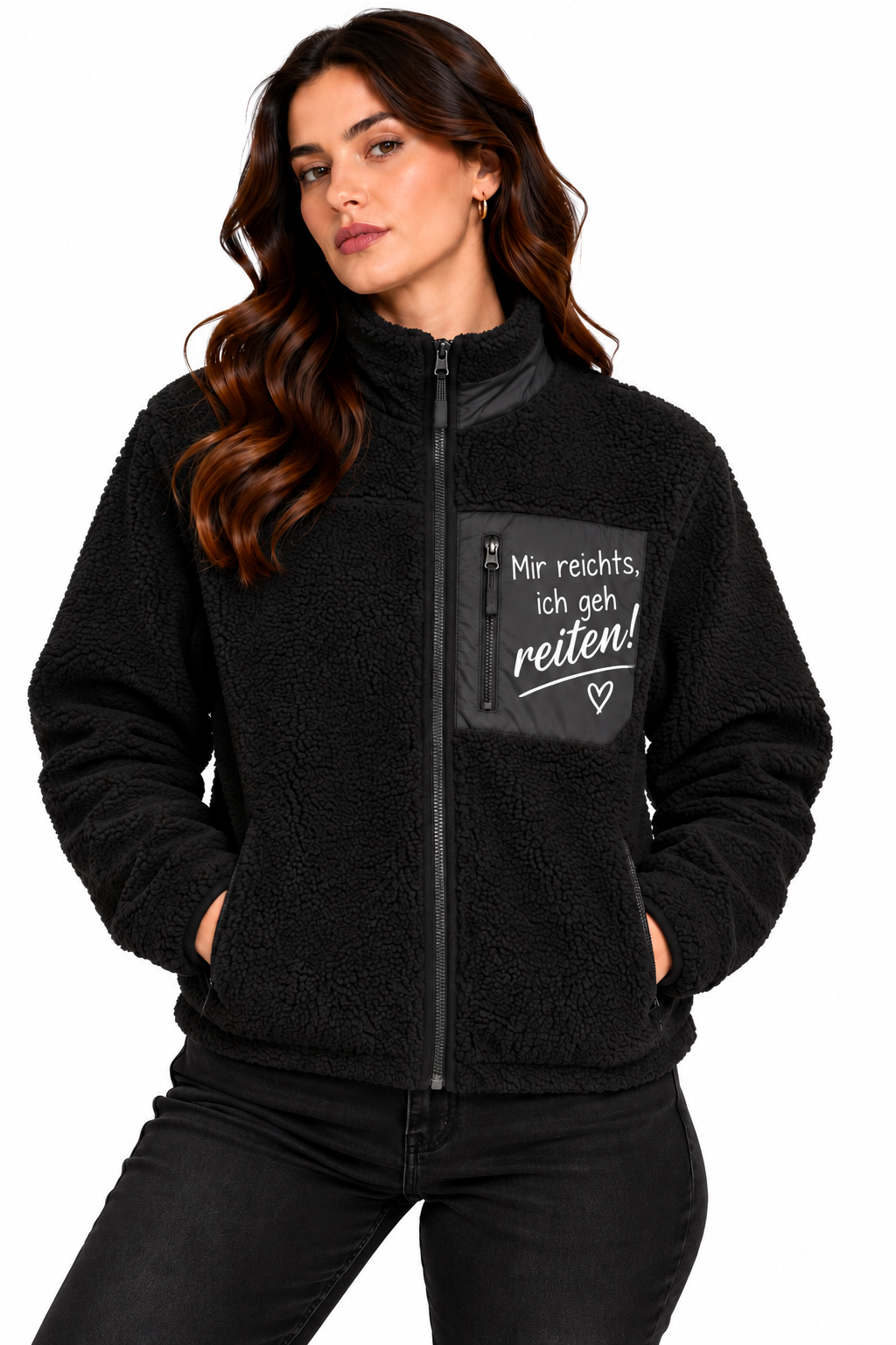 Teddy Sherpajacke "Mir reichts, ich geh reiten!"