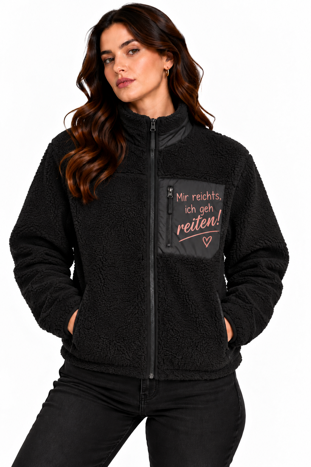 Teddy Sherpajacke "Mir reichts, ich geh reiten!"