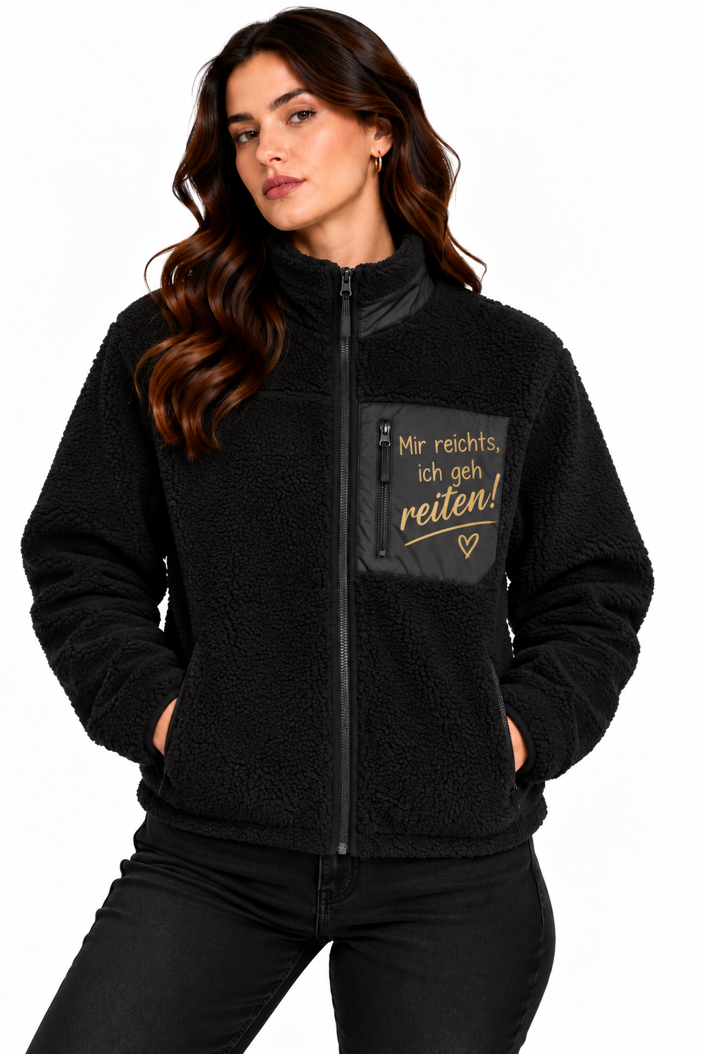 Teddy Sherpajacke "Mir reichts, ich geh reiten!"