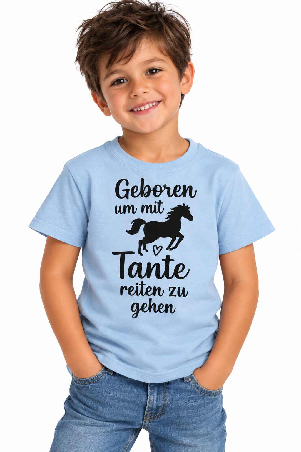 T-Shirt "Geboren um mit Tante reiten zu gehen"