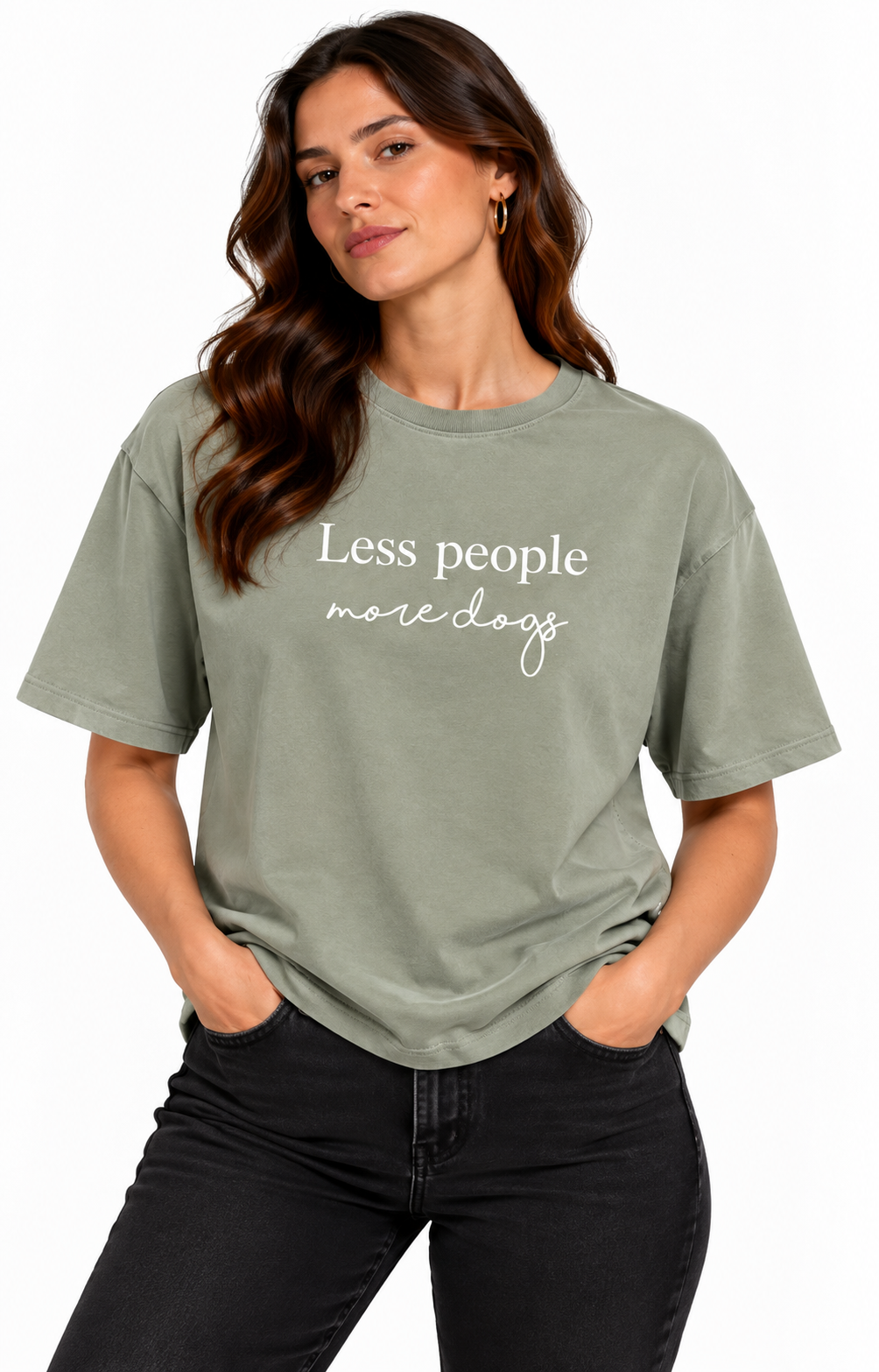 T-Shirt Less people more dogs