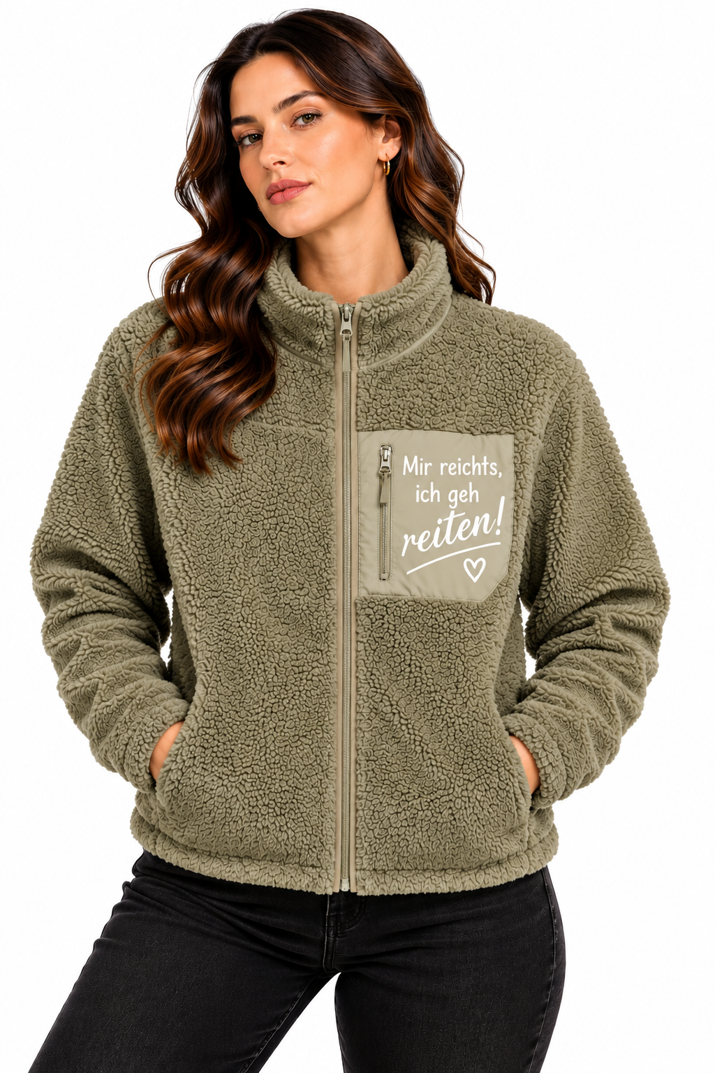 Teddy Sherpajacke "Mir reichts, ich geh reiten!"