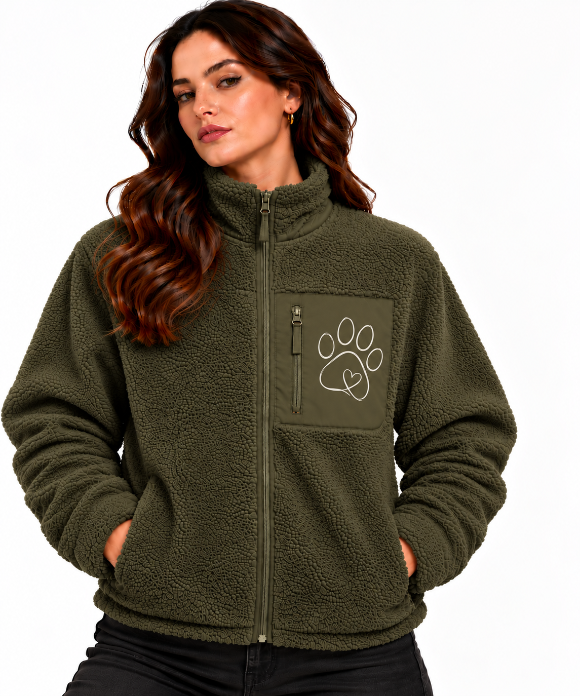 Teddy Sherpajacke "Hundepfote"