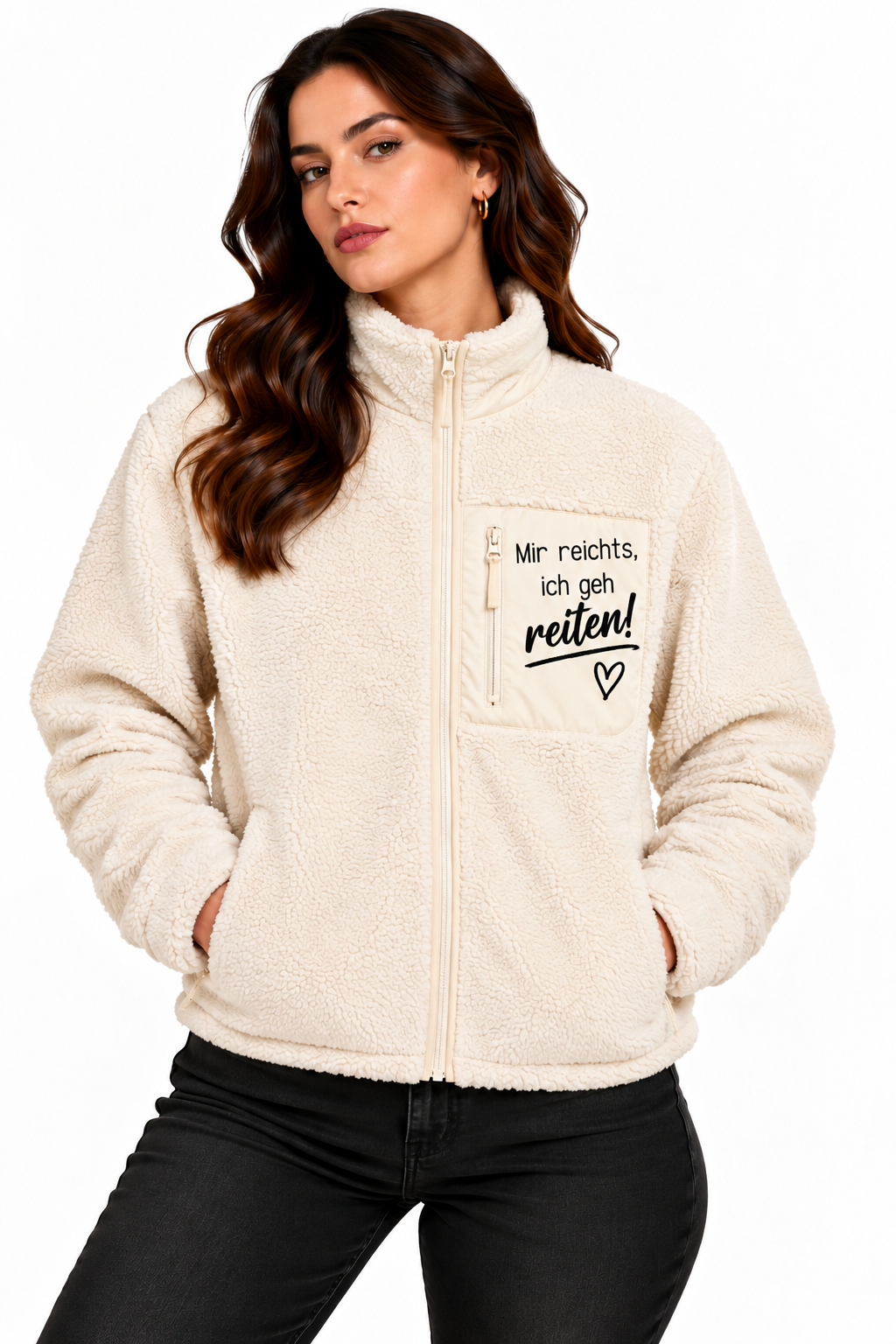 Teddy Sherpajacke "Mir reichts, ich geh reiten!"