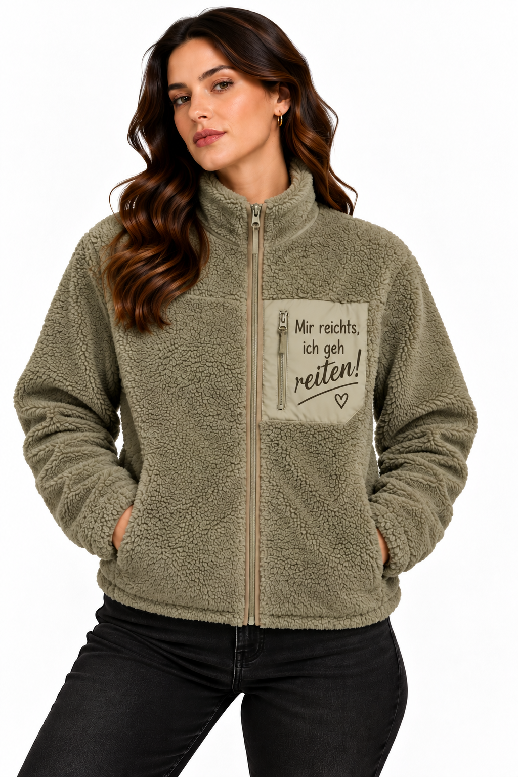 Teddy Sherpajacke "Mir reichts, ich geh reiten!"