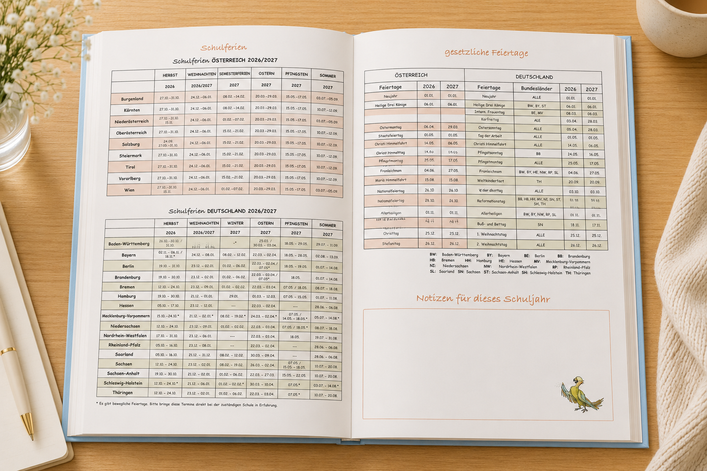 Glückskalender für LehrerInnen 2026/27