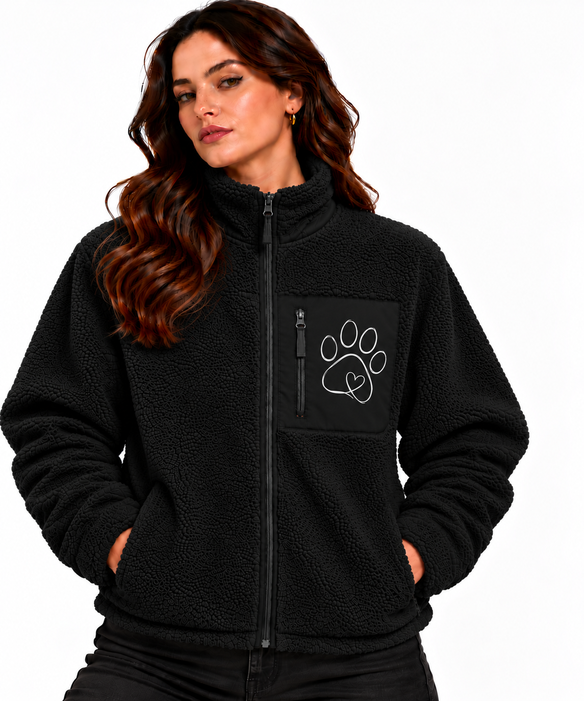 Teddy Sherpajacke "Hundepfote"